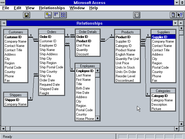 Microsoft Access 2.0 - Relationships